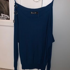 NWT New York & Company Blue Sweater